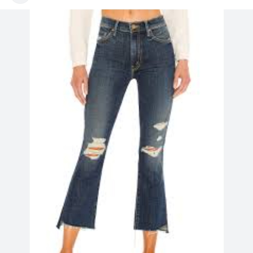 Mother Insider Crop Step Fray Wicked  Wildflower